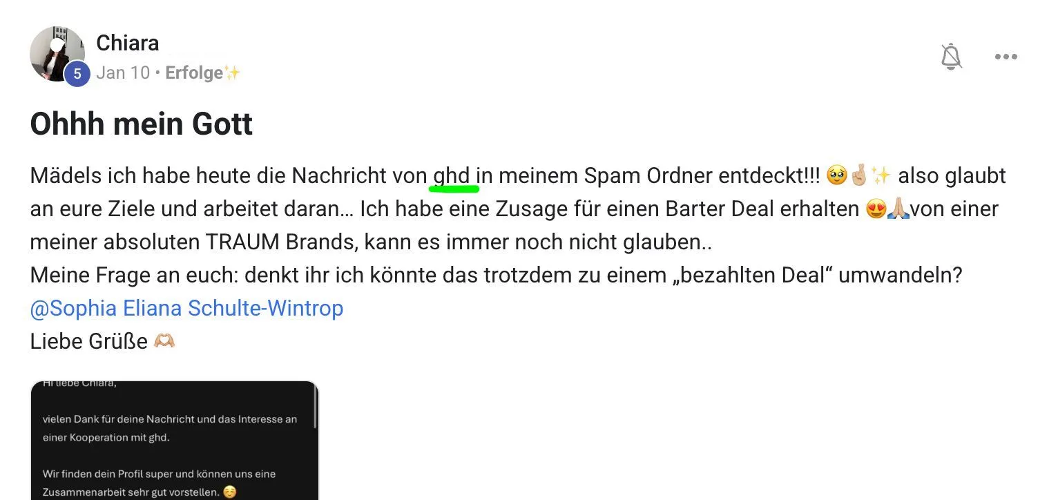 Chiara — ghd Traum-Brand Deal