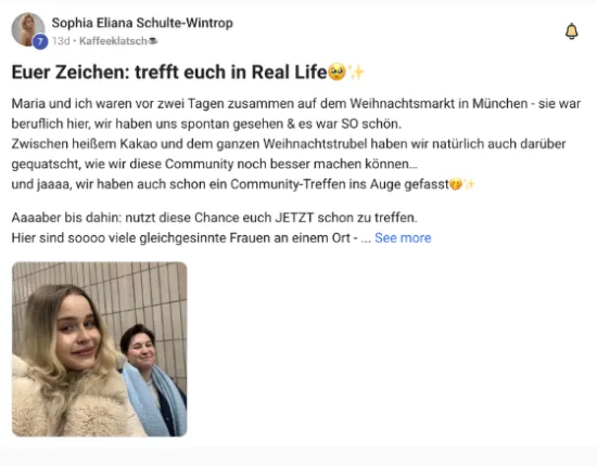 Sophia — Real Life Community Treffen