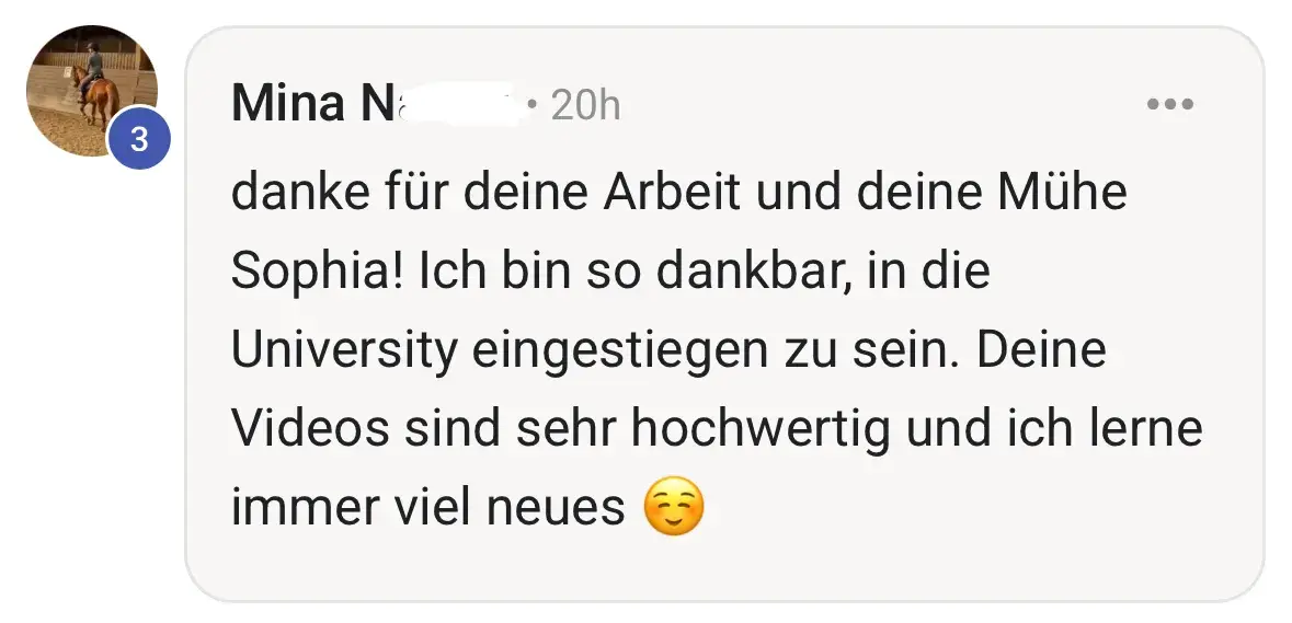 Mina — Hochwertige Videos & viel Neues gelernt